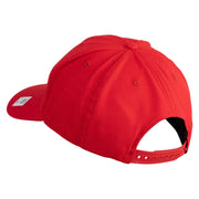 Marine Veteran Embroidered 6 Panel Structured Cotton Twill Cap Made in USA - Red OSFM