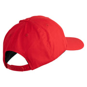 Marine Veteran Embroidered 6 Panel Structured Cotton Twill Cap Made in USA - Red OSFM