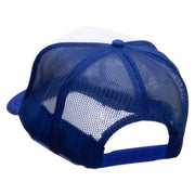 Let's Get Lit Embroidered Foam Panel Mesh Snapback - Royal-White OSFM