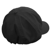 Kangaroo Embrodiered Cotton Elastic Newsboy Cap - Black OSFM