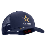 Star US Army Embroidered Solid Cotton Twill 5 panel Mesh Back Cap