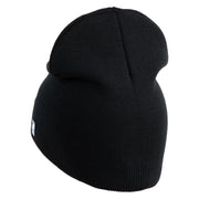USAF Blue Letter Symbol Embroidered 8" Short Beanie - Black OSFM