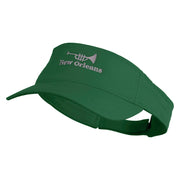 Trumpet New Orleans Embroidered Brushed Sports Visor - Forest OSFM