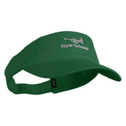 Trumpet New Orleans Embroidered Brushed Sports Visor - Forest OSFM