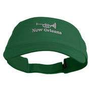 Trumpet New Orleans Embroidered Brushed Sports Visor - Forest OSFM