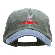 Bird Hunting Embroidered Pigment Dyed Wash Caps