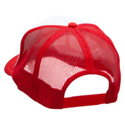 Let's Get Lit Embroidered Foam Panel Mesh Snapback - White-Red OSFM