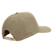 Licensed Star US Army Embroidered Solid Cotton Twill 5 panel Mesh Back Cap - Khaki OSFM