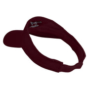 Trumpet New Orleans Embroidered Brushed Sports Visor - Maroon OSFM
