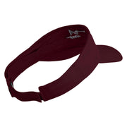 Trumpet New Orleans Embroidered Brushed Sports Visor - Maroon OSFM