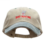 Bird Hunting Embroidered Pigment Dyed Wash Caps