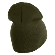 USAF Blue Letter Symbol Embroidered 8" Short Beanie - Olive OSFM