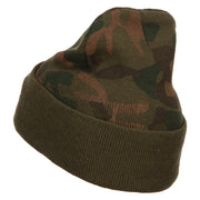 Vietnam Veteran Letters Embroidered Camo Long Beanie