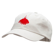 Red Ornament Embroidered Low Profile Dyed Cotton Twill Cap - Putty OSFM