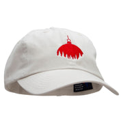 Red Ornament Embroidered Low Profile Dyed Cotton Twill Cap - Putty OSFM