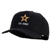 Star US Army Embroidered Solid Cotton Twill 5 Panel Prostyle Snap Cap