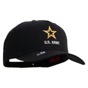 Star US Army Embroidered Solid Cotton Twill 5 Panel Prostyle Snap Cap