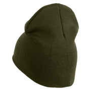 US Air Force Wing with Retired Symbol Embroidered 8" Short Beanie - Olive OSFM