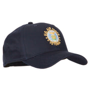 US Air Force Veteran Circle Embroidered Solid Cotton Pro Style Cap