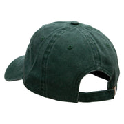 Neon Bulls Eye Embroidered Washed Cotton Brass Buckle Cap