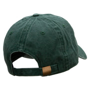 Neon Bulls Eye Embroidered Washed Cotton Brass Buckle Cap