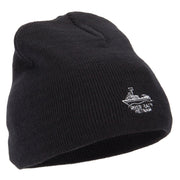 River Rats Vietnam with Riverboat Embroidered 8 Inch Knitted Short Beanie