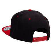 Pirate Flag Logo Embroidered Wool Blend 2 Tone Classic Snapback - Black-Red OSFM