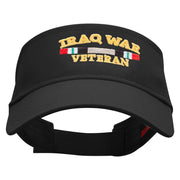 Iraq Vet Ribbon Embroidered Cotton Twill Sun Visor