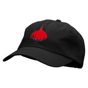 Red Ornament Embroidered Low Profile Dyed Cotton Twill Cap - Black OSFM