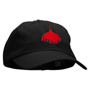 Red Ornament Embroidered Low Profile Dyed Cotton Twill Cap - Black OSFM