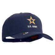 Star US Army Embroidered Solid Cotton Twill 5 Panel Prostyle Snap Cap