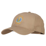 US Air Force Veteran Circle Embroidered Solid Cotton Pro Style Cap