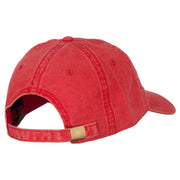 Virginia with Map Outline Embroidered Washed Cotton Twill Cap