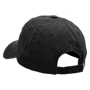 Neon Bulls Eye Embroidered Washed Cotton Brass Buckle Cap