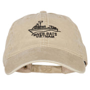 River Rats Vietnam Riverboat Embroidered Washed Cotton Twill Cap