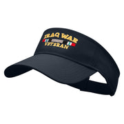 Iraq Vet Ribbon Embroidered Cotton Twill Sun Visor