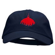 Red Ornament Embroidered Low Profile Dyed Cotton Twill Cap - Navy OSFM