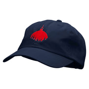 Red Ornament Embroidered Low Profile Dyed Cotton Twill Cap - Navy OSFM