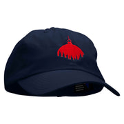 Red Ornament Embroidered Low Profile Dyed Cotton Twill Cap - Navy OSFM