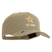 Star US Army Embroidered Solid Cotton Twill 5 Panel Prostyle Snap Cap