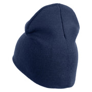US Air Force Wing with Retired Symbol Embroidered 8" Short Beanie - Navy OSFM