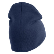 US Air Force Wing with Retired Symbol Embroidered 8" Short Beanie - Navy OSFM
