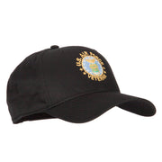 US Air Force Veteran Circle Embroidered Solid Cotton Pro Style Cap