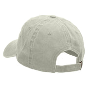 Neon Bulls Eye Embroidered Washed Cotton Brass Buckle Cap