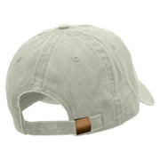 Neon Bulls Eye Embroidered Washed Cotton Brass Buckle Cap