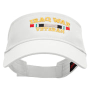 Iraq Vet Ribbon Embroidered Cotton Twill Sun Visor