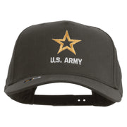 Star US Army Embroidered Solid Cotton Twill 5 Panel Prostyle Snap Cap