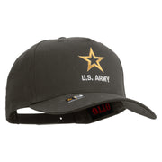 Star US Army Embroidered Solid Cotton Twill 5 Panel Prostyle Snap Cap