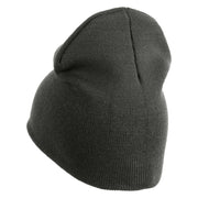 US Air Force Wing with Retired Symbol Embroidered 8" Short Beanie - Charcoal OSFM