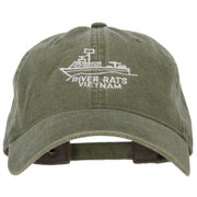 River Rats Vietnam Riverboat Embroidered Washed Cotton Twill Cap